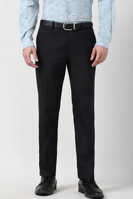 PETER ENGLAND Slim Fit Men Black Trousers