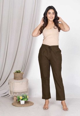 PRANJAL ENTERPRISES Straight Fit Women Green Trousers