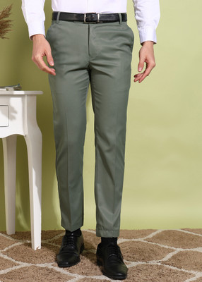 METRONAUT Regular Fit Men Light Green Trousers