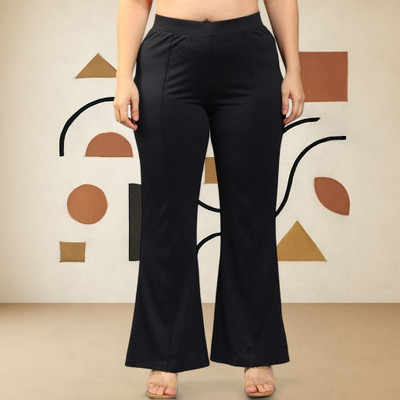Squadfashion Loose Fit Women Black Trousers