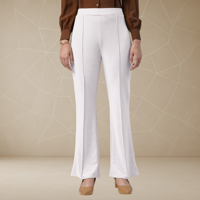 nitafashion Regular Fit Women White Trousers