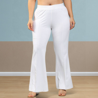 Anitafashion Loose Fit Women White Trousers