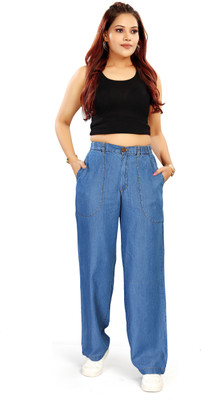Aprika Relaxed Women Blue Trousers