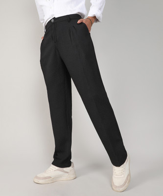 CAMPUS SUTRA Regular Fit Men Black Trousers