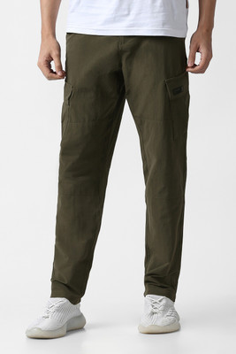 VAN HEUSEN Regular Fit Men Green Trousers