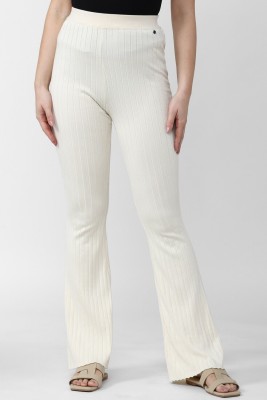 VAN HEUSEN Regular Fit Women Cream Trousers