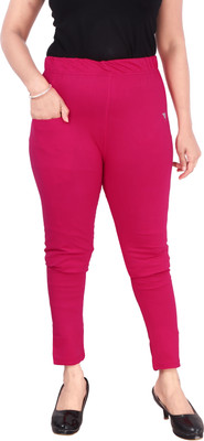 DKD Regular Fit Women Pink Trousers