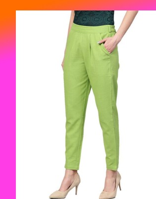 Zervik Skinny Fit Women Green Trousers