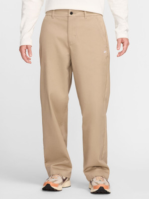NIKE Relaxed Men Brown Trousers
