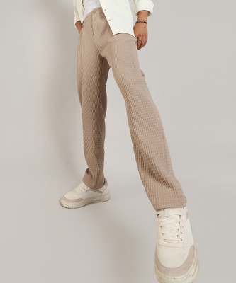 CAMPUS SUTRA Regular Fit Men Beige Trousers
