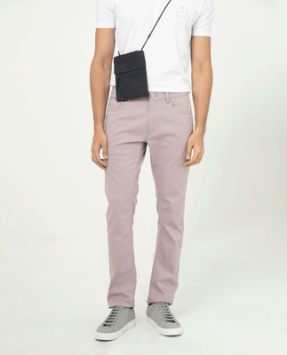 RARE RABBIT Slim Fit Men Purple Trousers