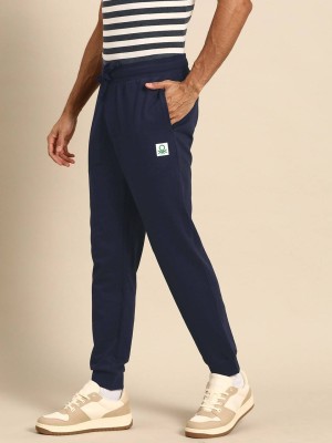 United Colors of Benetton Solid Men Dark Blue Track Pants