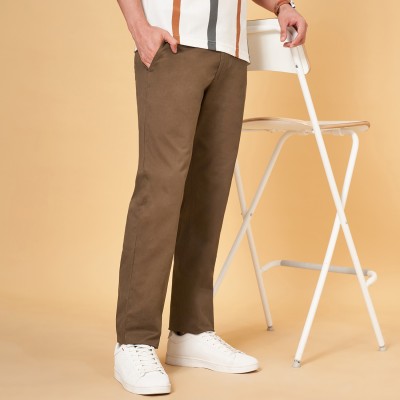 Byford by Pantaloons Regular Fit Men Brown Trousers