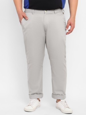 Urbano Plus Regular Fit Men Grey Trousers