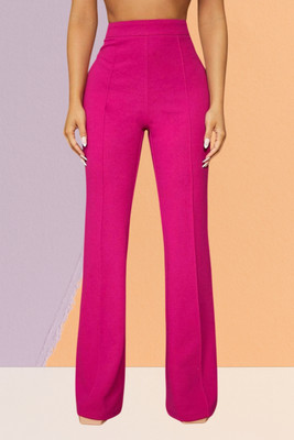AKOTTY Comfort Fit, Regular Fit Women Pink Trousers