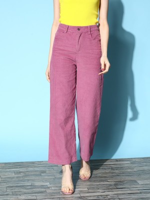 SASSAFRAS Regular Fit Women Purple Trousers