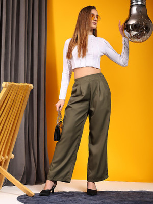 KOTTY Regular Fit Women Green Trousers