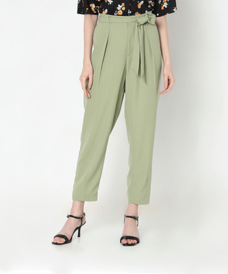 VERO MODA Relaxed Women Green Trousers
