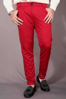 GAUMUKHI Creation Regular Fit Men Maroon Trousers