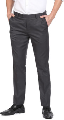 ARROW Regular Fit Men Grey Trousers