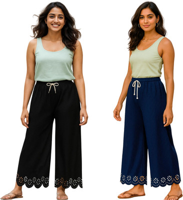 EcoUndies Straight Fit Women Multicolor Trousers