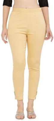 LOOKLINE Skinny Fit Women Beige Trousers