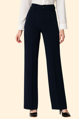 FUKUSO Relaxed Women Black Trousers