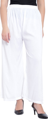 Nksa Fashion Regular Fit Women White Trousers