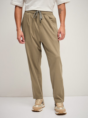 THE BEAR HOUSE Relaxed Men Brown Trousers