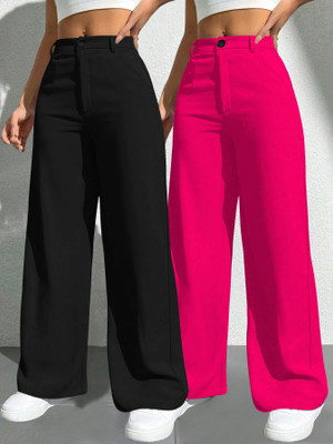 CILIMILI Relaxed Women Black Trousers