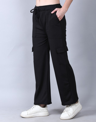 Aileyis Regular Fit Women Black Trousers