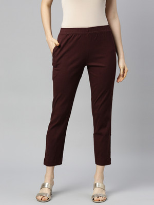 GOLDSTROMS Slim Fit Women Brown Trousers