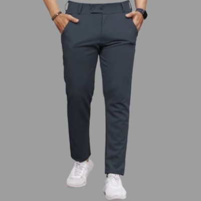 3B EMPIRE Slim Fit Men Grey Trousers