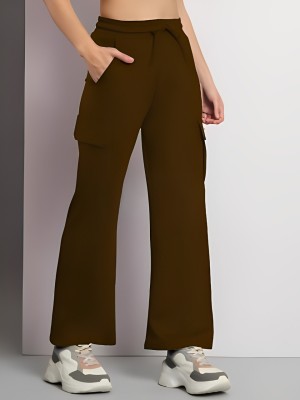 Techthreadhub Regular Fit Women Green Trousers