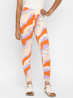 Spunkies Legging For Baby Girls(Orange Pack of 1)