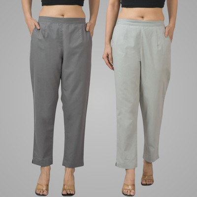 QuaClo Regular Fit Women Grey, Grey Trousers