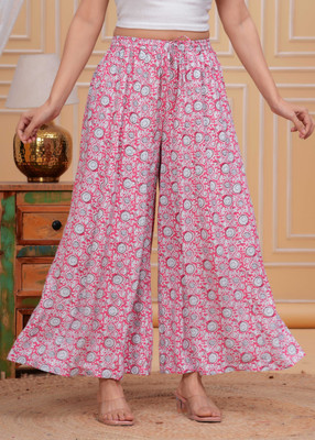 MEERANSHI LIVING Flared Women Pink Trousers