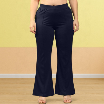 Anitafashion Loose Fit Women Dark Blue Trousers
