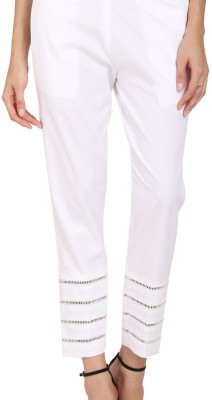 Hitashi Fashion Regular Fit Women White Trousers