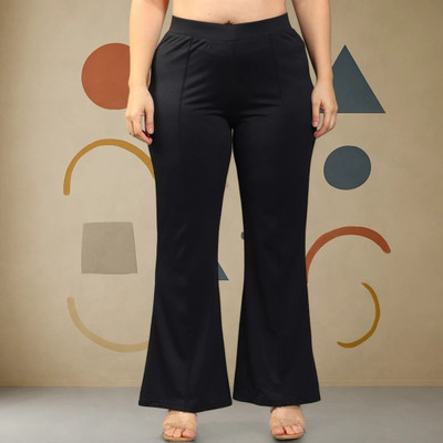 Anitafashion Loose Fit Women Black Trousers
