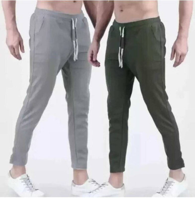 Kashmir thead Solid Men Grey, Green Track Pants