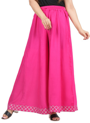 AARMAD Flared Women Red Trousers