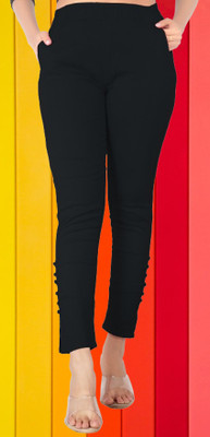 DEEPA ENTERPRISE Slim Fit Women Black Trousers