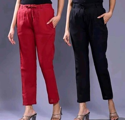 Outerwear Regular Fit Women Multicolor Trousers