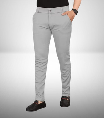 GIRIRAJ CREATION Slim Fit Men Grey Trousers