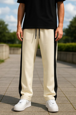 NFTRENDLYY Loose Fit Men Beige Trousers