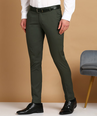 FUBAR Regular Fit Men Dark Green Trousers