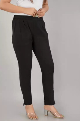 ALQUSWA GROUP Regular Fit Women Black Trousers