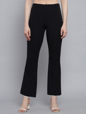 Om Creation Regular Fit Women Black Trousers