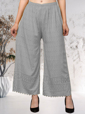 FamBee Relaxed Women Grey Trousers